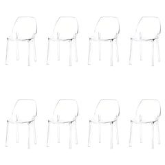 Home Indoor Armless Dining Chairs Acrylic Side Parsons Chair Dining Chairs