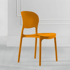 Stackable modern side chair with low back made of plastic and acrylic, perfect for contemporary dining