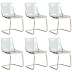Scandinavian style plastic and acrylic non-upholstered side dining chair