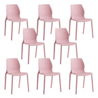 Stackable modern Scandinavian plastic and acrylic chair for kitchen and dining use