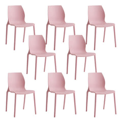Modern Scandinavian Style Stackable Plastic & Acrylic Chair for Kitchen & Dining Dining Chairs