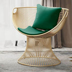 Solid color papasan chair with fixed back, armrest, and pillow for comfortable seating