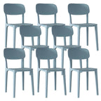 Stackable Nordic acrylic dining chair with backrest and acrylic legs