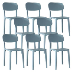 Nordic Backrest Stackable Acrylic Chair with Acrylic Legs for Dining Room Dining Chairs