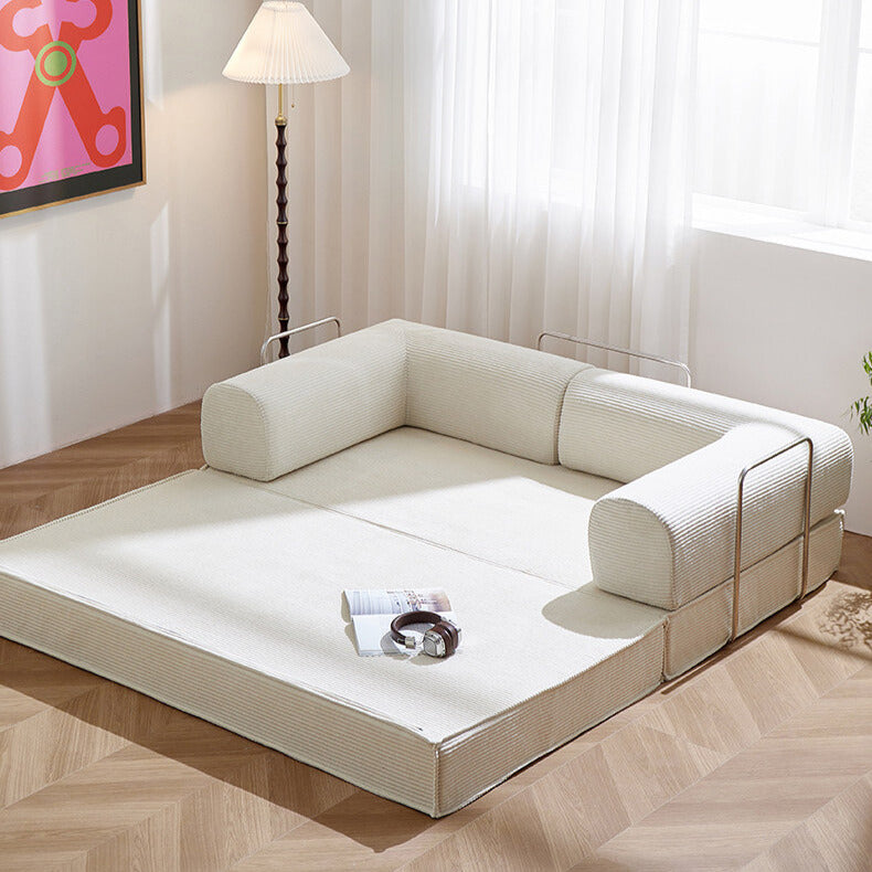 Sofá cama de 3 plazas de terciopelo suave - Diseño moderno elegante con mantenimiento fácil Imagen secundaria del producto