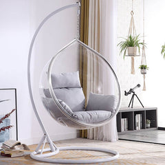 Silver/Aurous Stainless Alloy Porch Swing with Stand, Complete with Cushions, Chain, and Stand Porch Swings