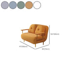 Convertible sofa sleeper with tufted back and polyester fiber upholstery