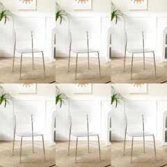 Contemporary Acrylic Dining Chair for Living Room and Kitchen Dining Chairs