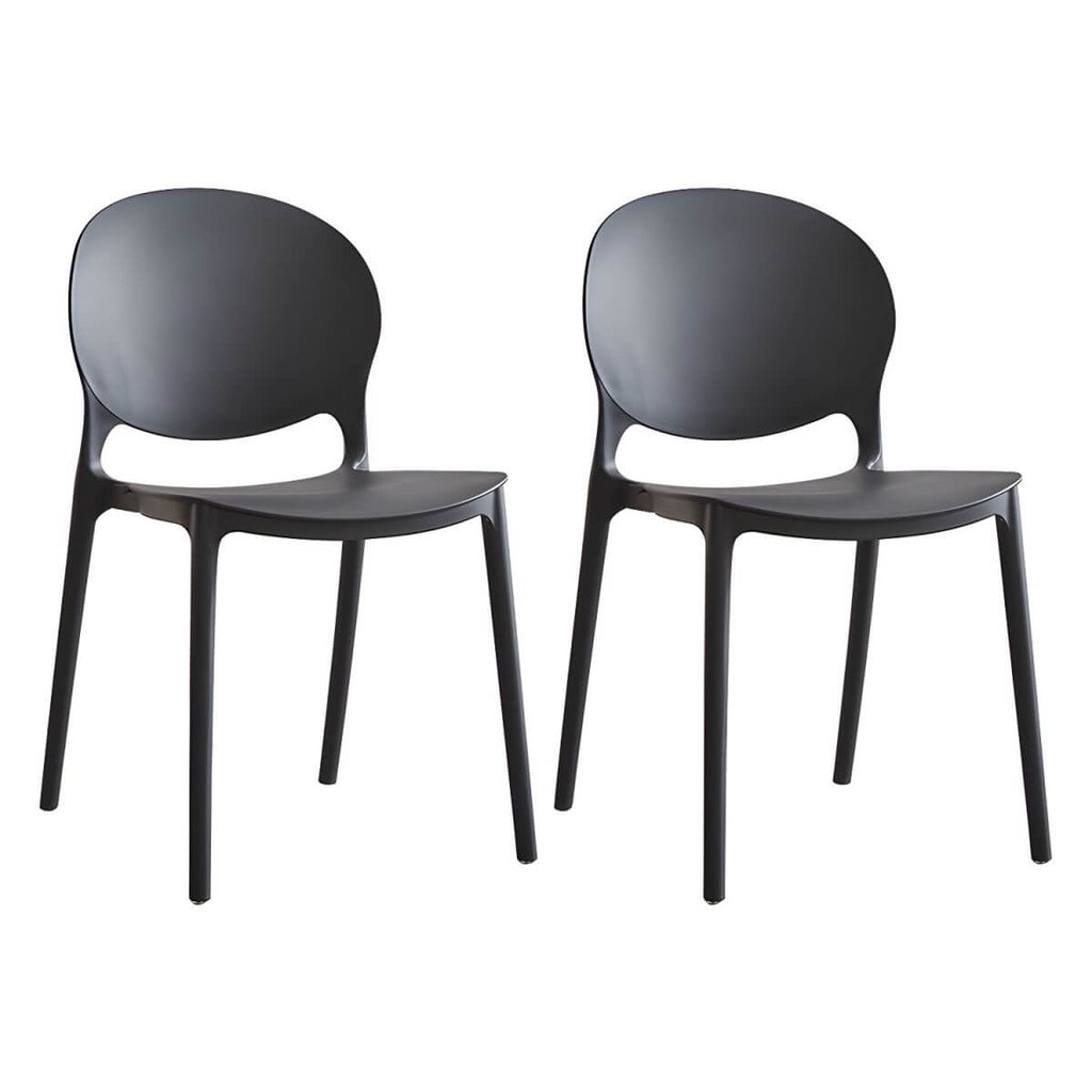 Modern acrylic dining side chair with open back, 32 inches tall, ideal for restaurant seating