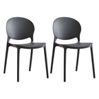 Modern acrylic dining side chair with open back, 32 inches tall, ideal for restaurant seating