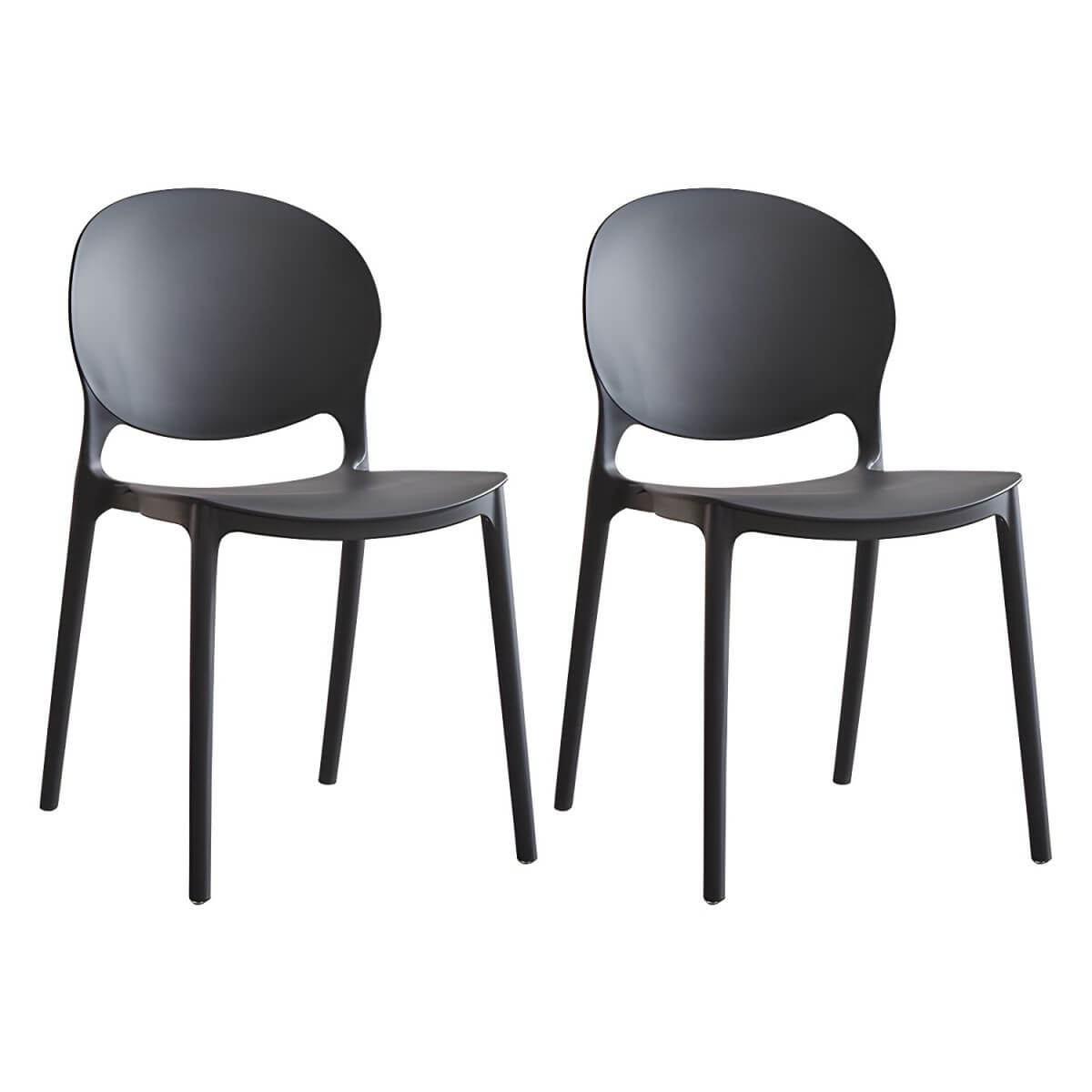 Modern acrylic dining side chair with open back, 32 inches tall, ideal for restaurant seating