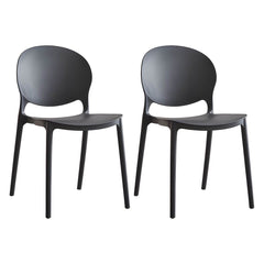 Modern Plastic Open Back Dining Side Chair 32"H Acrylic Dining Chair for Restaurant Dining Chairs