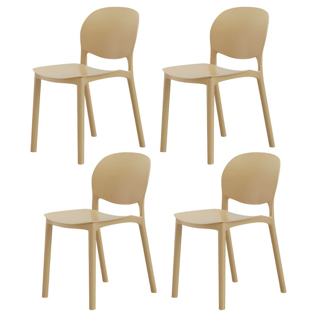 Stackable Nordic dining chair with acrylic legs and ergonomic backrest for modern dining rooms