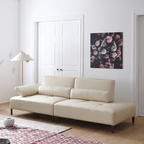 Cream white ergonomic sofa with transformable comfort and contemporary design