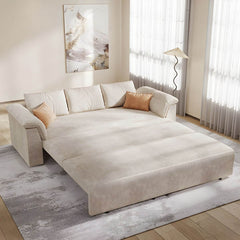 Nordic Upholstered Sofa Bed 30.7" Tall Sleeper Sofa with Storage Futons