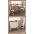 Wooden round folding table ideal for versatile home use and easy storage