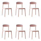 Scandinavian style low back kitchen and dining chair made of plastic and acrylic