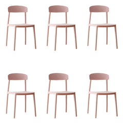 Scandinavian Style Plastic & Acrylic Kitchen & Dining Chair with Low Back Dining Chairs
