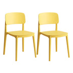 Scandinavian style stackable plastic and acrylic side chair for kitchen and dining