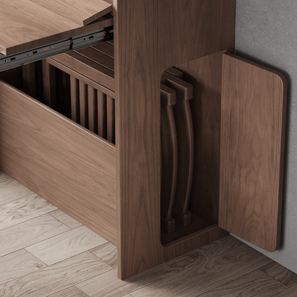 Space-saving folding table perfect for dining and work in small cozy homes