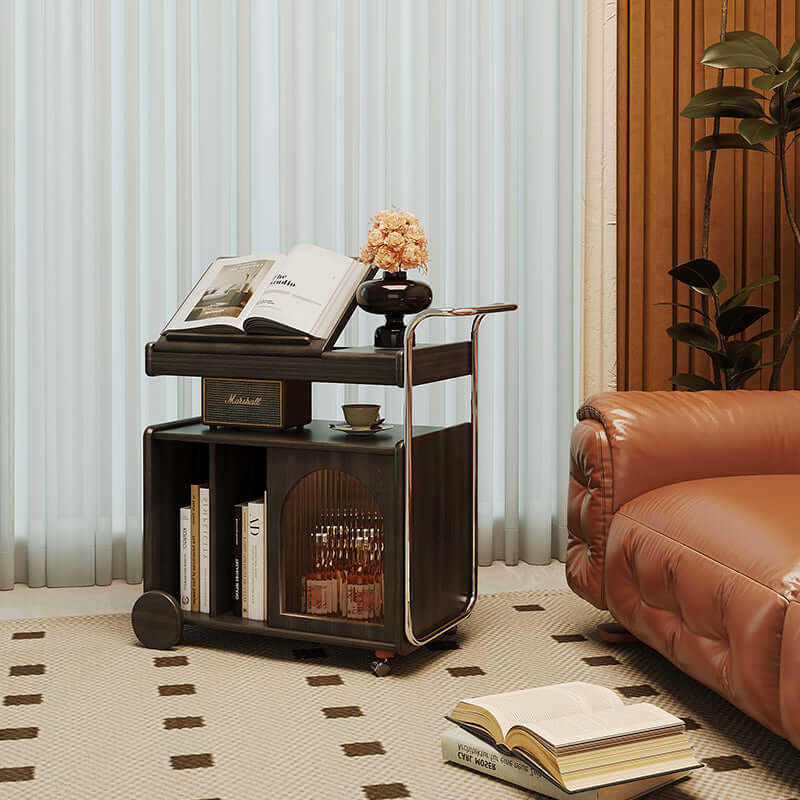 Vintage solid wood bedside cabinet with classic design and durable craftsmanship