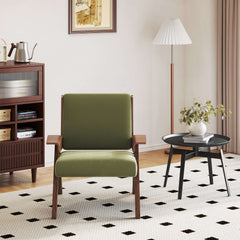 Fauteuil d'accent moderne blanc avec rayures noires