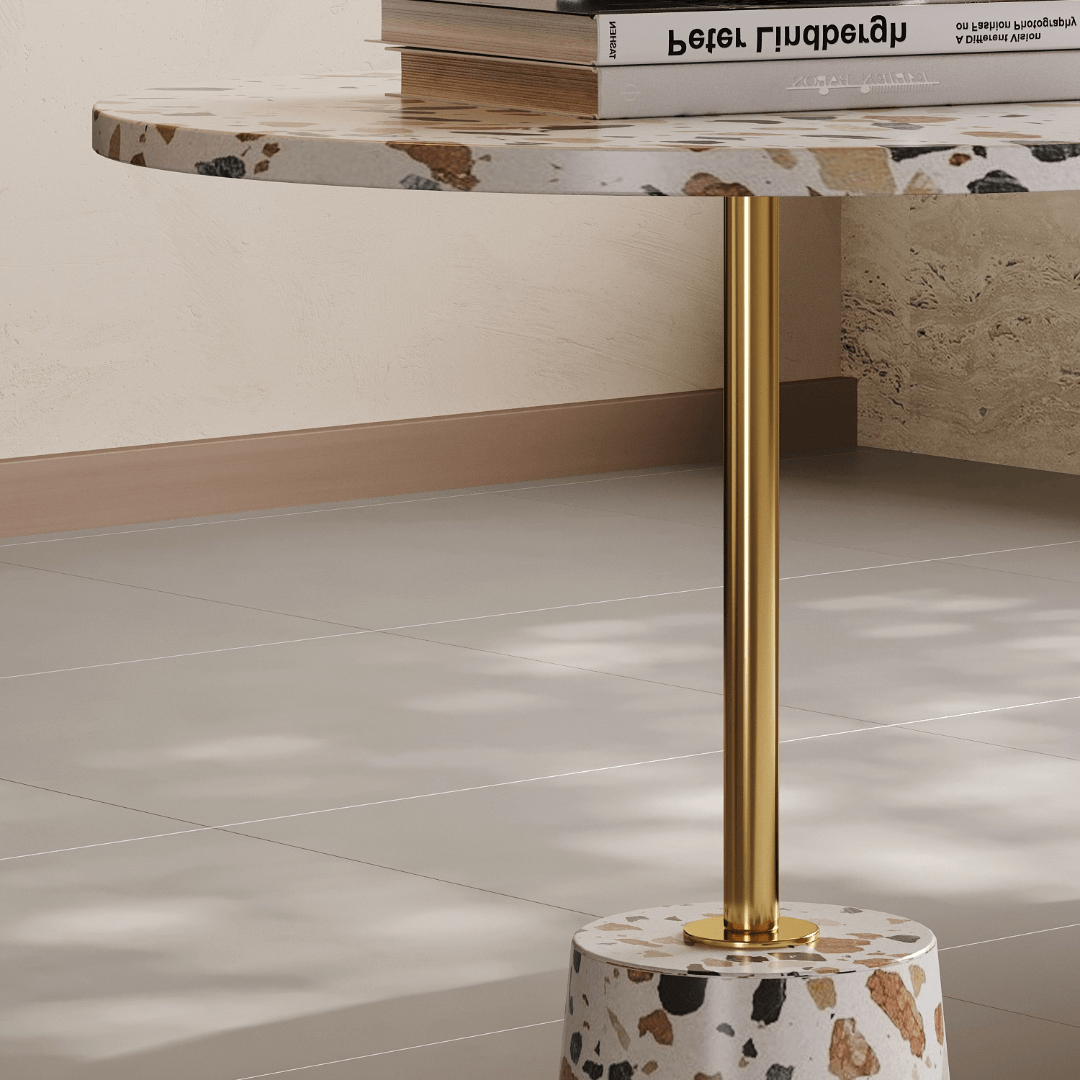45cm terrazzo accent table with sophisticated design, perfect for home decor and easy placement