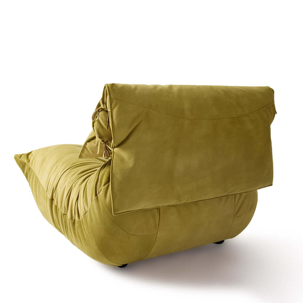 High-quality leather Togo sofa chair with frosted finish, comfortable and versatile floor couch