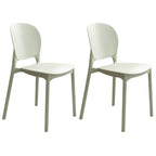 Stackable Scandinavian side chair with open back made of plastic and acrylic for dining
