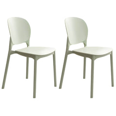 Stackable Scandinavian Side Chair with Open Back and Plastic & Acrylic Material Dining Chairs