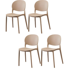 Scandinavian Style Plastic & Acrylic Stackable Kitchen & Dining Side Chair Dining Chairs
