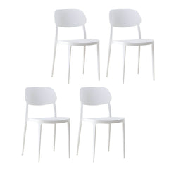 Plastic Scandinavian Living Room Side Chair Matte Finish Open Back Dining Chair Dining Chairs