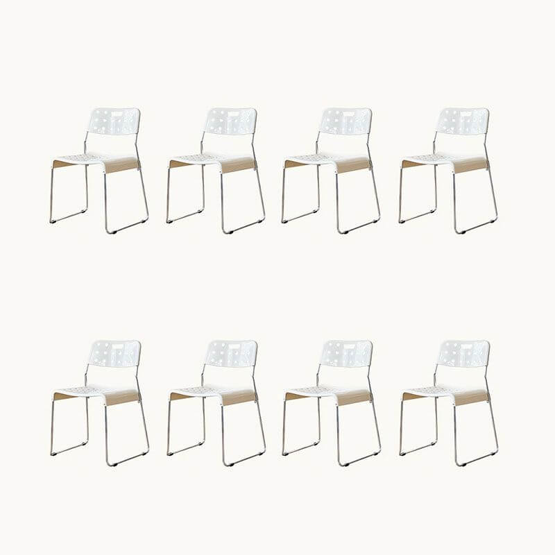 Stackable plastic and acrylic side chair for modern garden and dining use