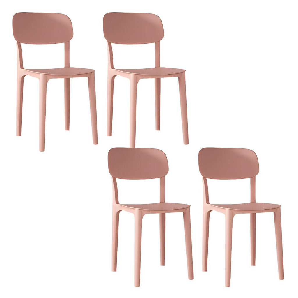 Stackable Nordic acrylic dining chair with backrest and acrylic legs