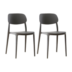 Plastic Scandinavian Living Room Side Chair Matte Finish Open Back Dining Chair Dining Chairs
