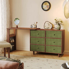 Cocochairs Multifunctional Makeup Vanity Desk with 6 Drawers & Pegboard Storage