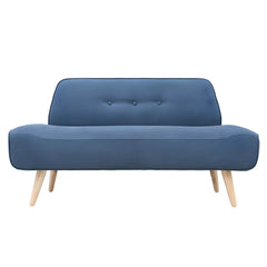 Scandinavian Style Small Size Sofa with Wood Frame in Solid Color and Polyester Blend Upholstery Sofa