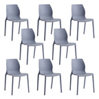 Stackable modern Scandinavian plastic and acrylic chair for kitchen and dining use