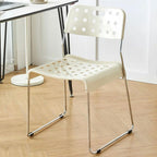 Stackable plastic and acrylic side chair for modern garden and dining use