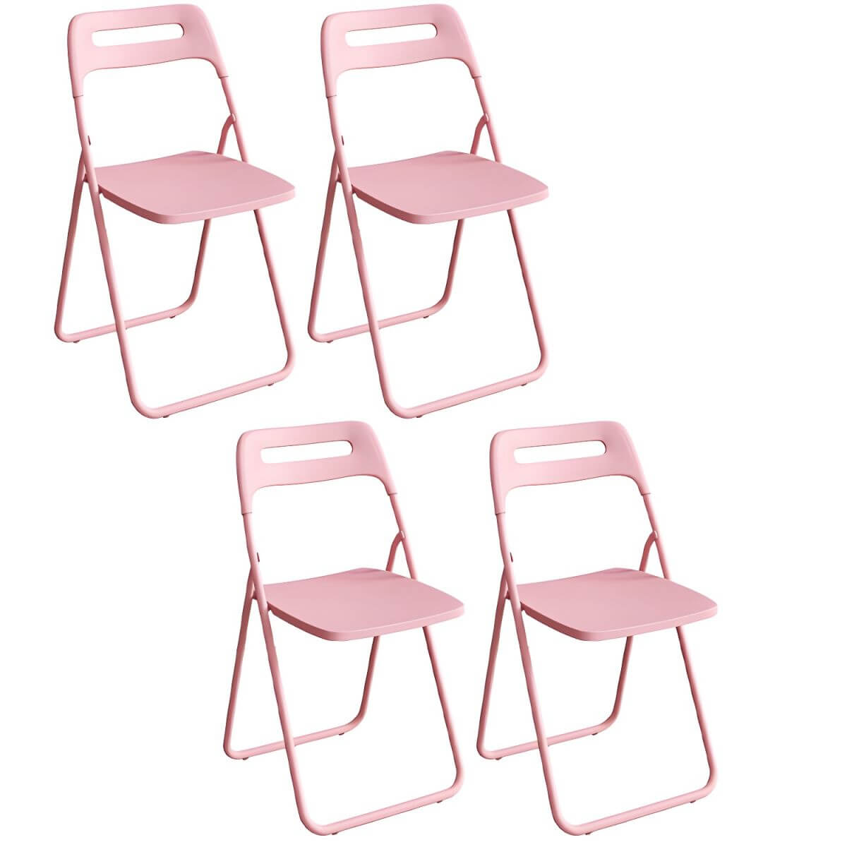 Modern collapsible open back side chair made of plastic and acrylic, ideal for kitchen and dining areas