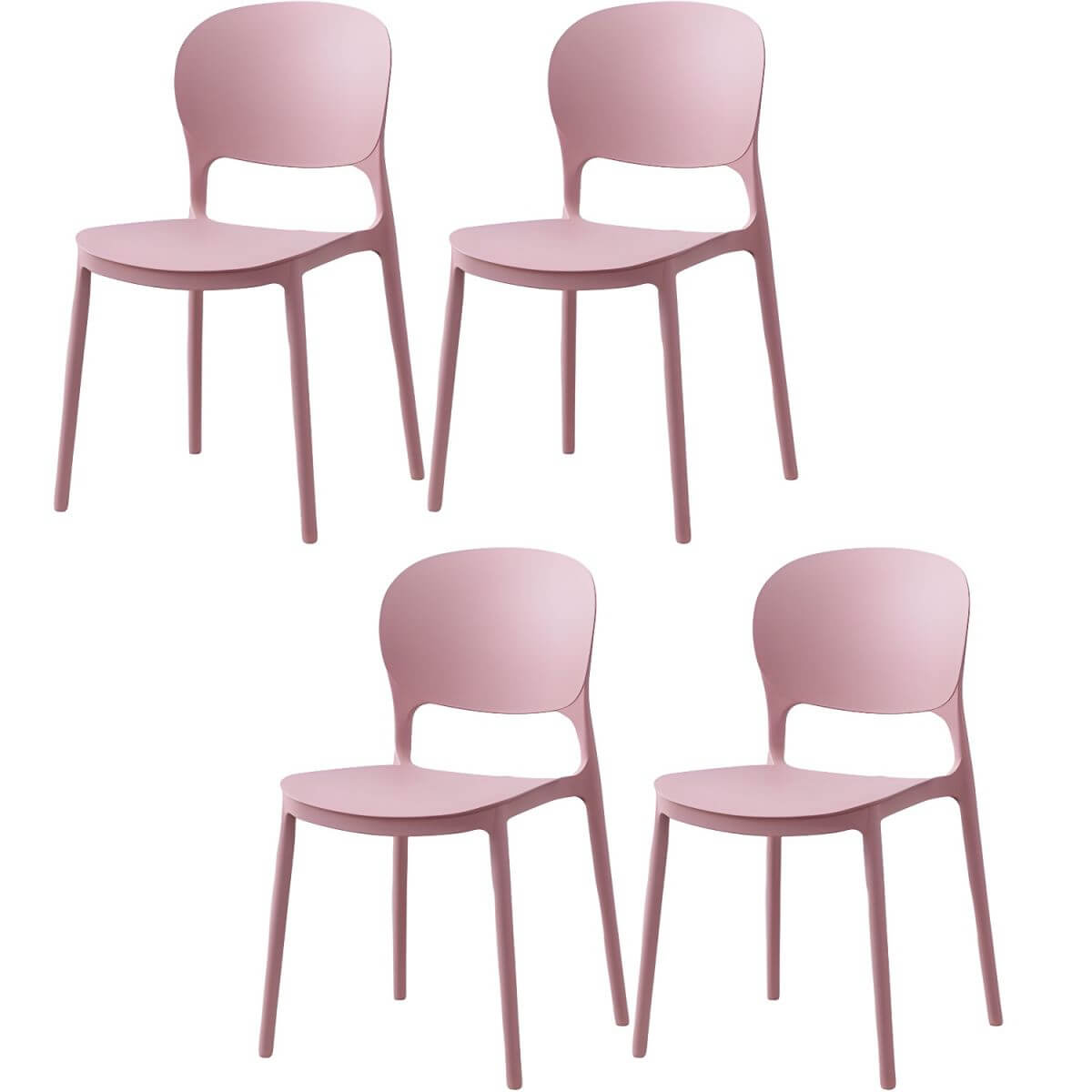 Scandinavian style stackable plastic and acrylic dining side chair for kitchen and dining