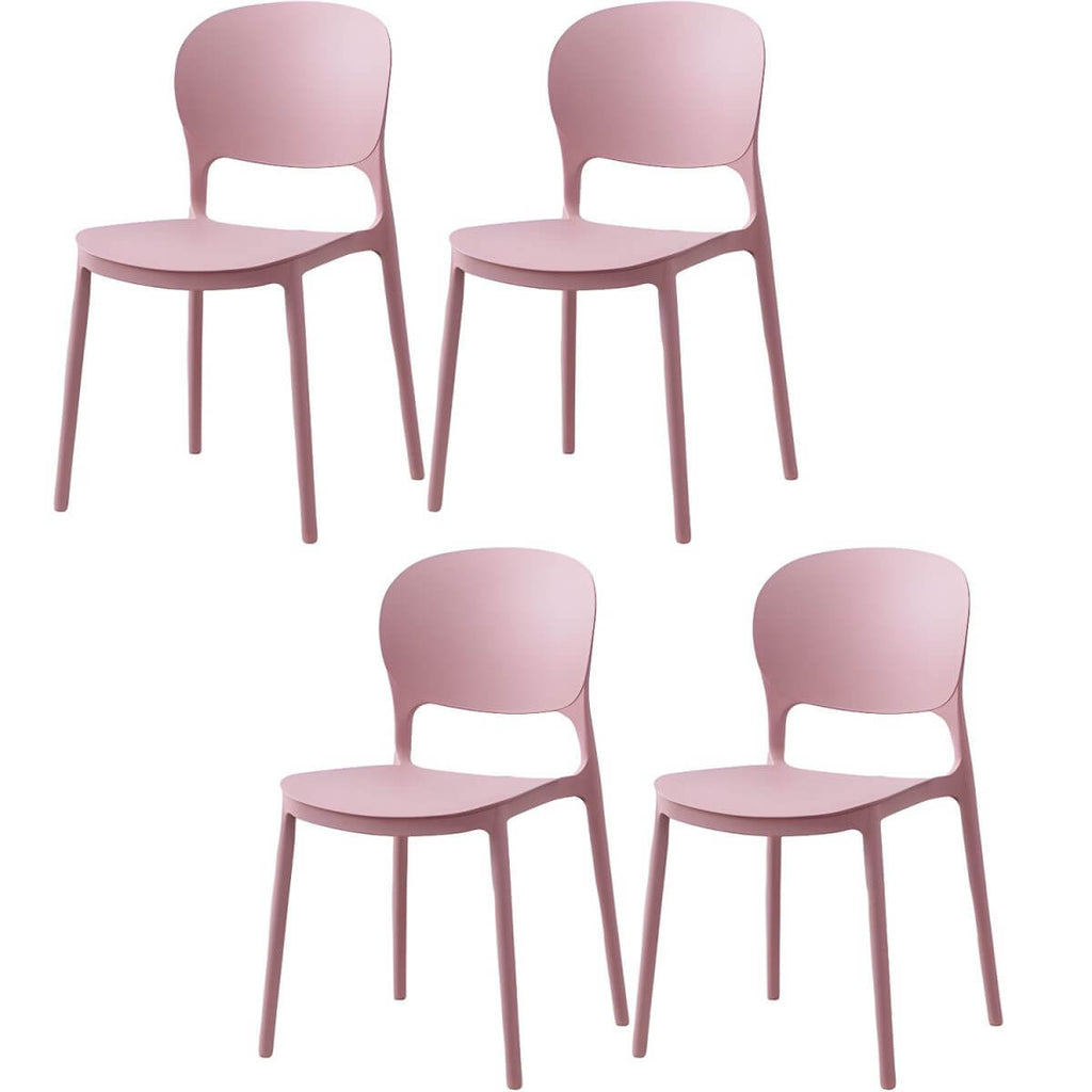 Scandinavian style stackable plastic and acrylic dining side chair for kitchen and dining