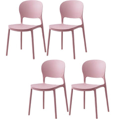 Scandinavian Style Plastic & Acrylic Stackable Kitchen & Dining Side Chair Dining Chairs