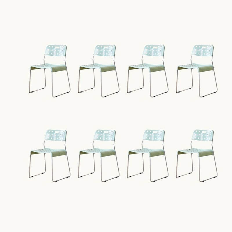 Stackable plastic and acrylic side chair for modern garden and dining use