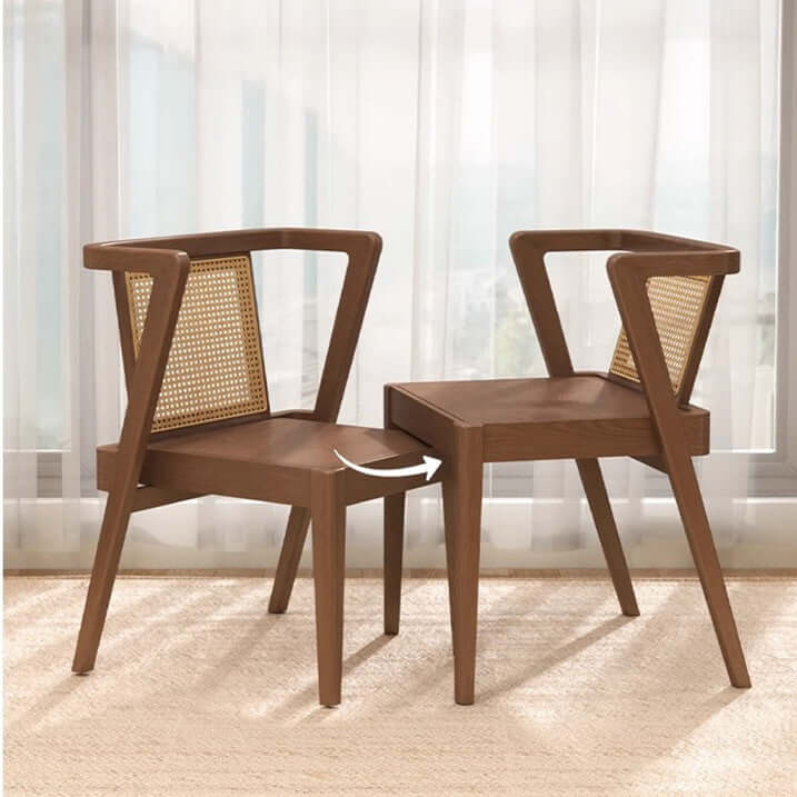 80CM Solid Wood Dining Set With 2 Chairs - Walnut