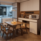 80CM Solid Wood Dining Set With 2 Chairs - Walnut