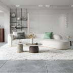 Ultra-modern polyester blend tuxedo arm sofa with tight back, 27.56 inches high sectional