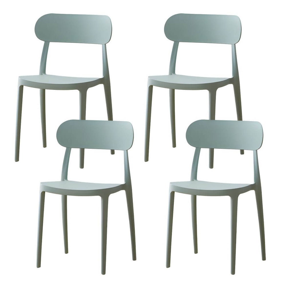 Modern Scandinavian dining chair made of plastic and acrylic, perfect for kitchen and dining areas