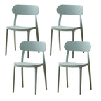 Modern Scandinavian dining chair made of plastic and acrylic, perfect for kitchen and dining areas