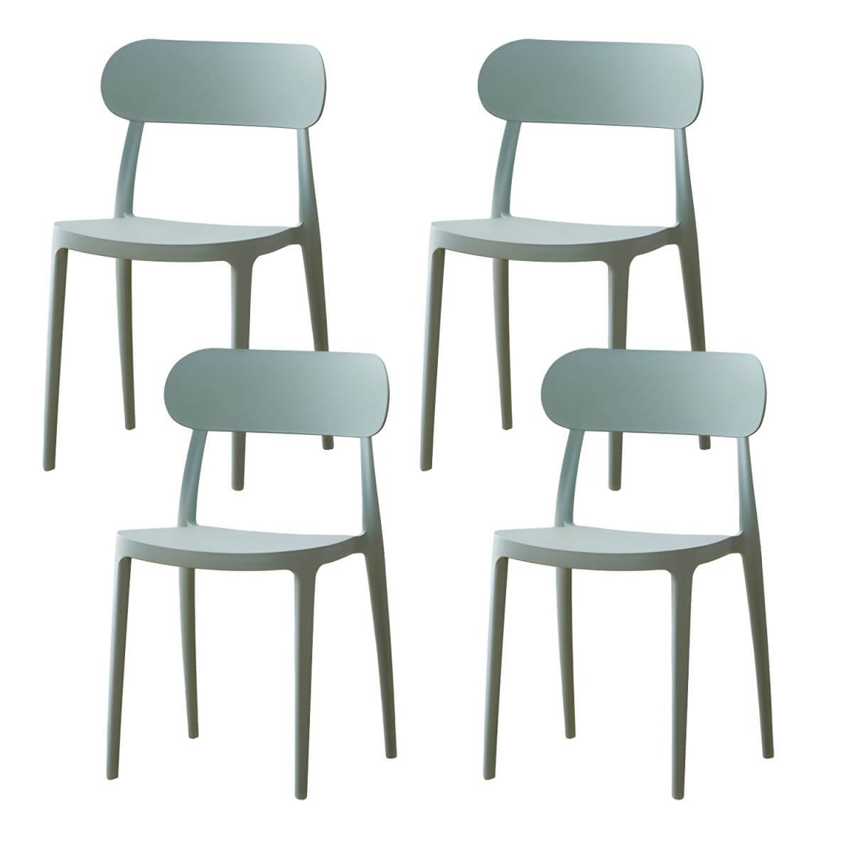 Modern Scandinavian dining chair made of plastic and acrylic, perfect for kitchen and dining areas